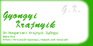 gyongyi krajnyik business card