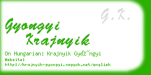 gyongyi krajnyik business card